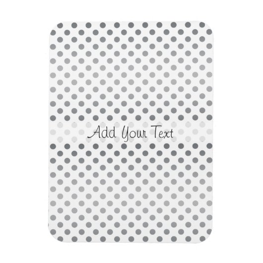 Silver Gradient Polka Dots von Shirley Taylor Magnet (Vertikal)