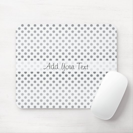 Silver Gradient Polka Dots von Shirley Taylor Mousepad (Mit Mouse)