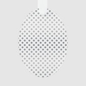Silver Gradient Polka Dots von Shirley Taylor Ornament (Vorderseite)