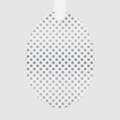 Silver Gradient Polka Dots von Shirley Taylor Ornament (Rückseite)
