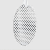 Silver Gradient Polka Dots von Shirley Taylor Ornament (Vorderseite)