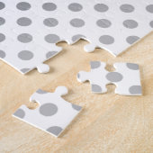 Silver Gradient Polka Dots von Shirley Taylor Puzzle (Seite)