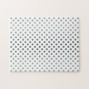 Silver Gradient Polka Dots von Shirley Taylor Puzzle
