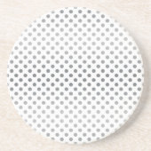 Silver Gradient Polka Dots von Shirley Taylor Sandstein Untersetzer (Vorne)