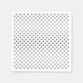 Silver Gradient Polka Dots von Shirley Taylor Serviette (Vorderseite)