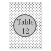 Silver Gradient Polka Dots von Shirley Taylor Tischnummer (Rückseite)
