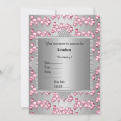 Silver Gradient rosa Ballon All Occassion PARTY Einladung (Rückseite)