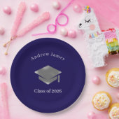  Silver Graduation Cap -Class of 2026 Pappteller (Party)