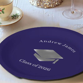  Silver Graduation Cap -Class of 2026 Pappteller