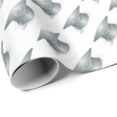 Silver Graduation Cap Geschenkpapier (Rolleneckpunkt)