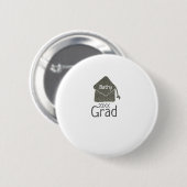 Silver Graduation Cap Glitzer hinzufügen Name grad Button (Vorne & Hinten)
