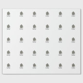 Silver Graduation Cap Glitzer hinzufügen Name grad Geschenkpapier (Flach)