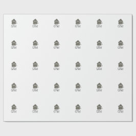 Silver Graduation Cap Glitzer hinzufügen Name grad Geschenkpapier