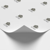 Silver Graduation Cap Glitzer hinzufügen Name grad Geschenkpapier (Ecke)