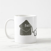 Silver Graduation Cap Glitzer hinzufügen Name grad Kaffeetasse (Links)
