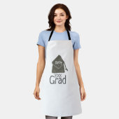 Silver Graduation Cap Glitzer hinzufügen Name grad Schürze (Getragen)