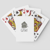 Silver Graduation Cap Glitzer hinzufügen Name grad Spielkarten (Rückseite)