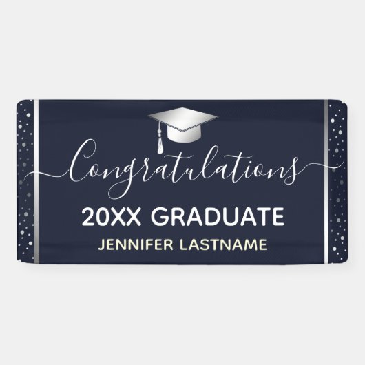 Silver Graduation Party Budget Banner (Horizontal)