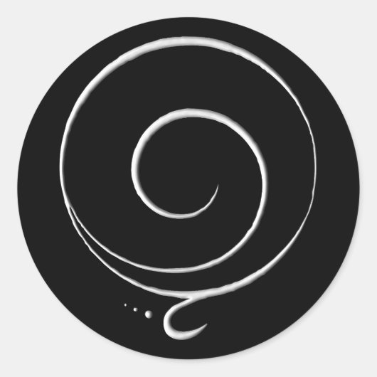 Silver Gratitude  Runder Aufkleber (Vorderseite)