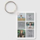 Silver Grau 4-Foto Fun Boxes Class Year Schlüssela Schlüsselanhänger (Vorderseite)