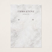 Silver Grau & Dusty Pink Palm Earring Display Card (Vorderseite)