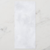 Silver Graue Elfenbeinblume Winter Rustikale Hochz Menükarte (Rückseite)