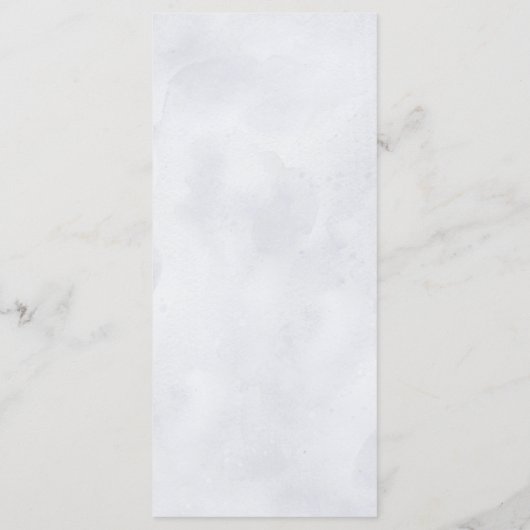 Silver Graue Elfenbeinblume Winter Rustikale Hochz Menükarte (Rückseite)