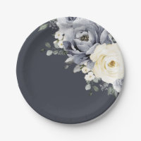 Silver Graue Elfenbeinblume Winter Rustikale Hochz