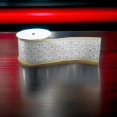 Silver Graue Floral Lace Silver Gold Trial Satinband