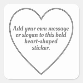 Silver Graue Ohrhörer mit Ihrer Botschaft Quadratischer Aufkleber