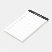 Silver Graue Stars und Black Header Dinge zu tun Post-it Klebezettel (angewinkelt)