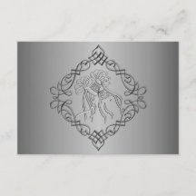 Silver graved Look Wedding RSVP