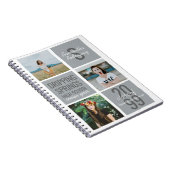 Silver Gray 3-Foto Fun Boxes Class Year Notebook Notizblock (Rechte Seite)