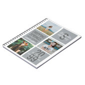 Silver Gray 3-Foto Fun Boxes Class Year Notebook Notizblock (Linke Seite)