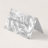 Silver Gray Agate Glitzer Luxus Visitenkarten (Vorderseite)