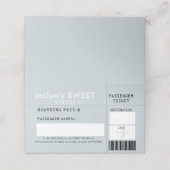 Silver Gray Airline Ticket-Escort-Platzkarte Platzkarte (Außenseite Aufgefaltet)