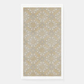 Silver Gray and Beige Metallic Filagree Pattern Serviette (Vorderseite)