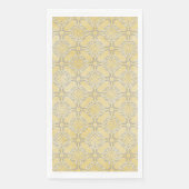 Silver Gray and Yellow Metallic Flechtmuster Serviette (Vorderseite)
