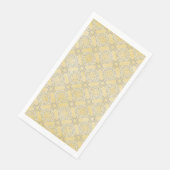 Silver Gray and Yellow Metallic Flechtmuster Serviette (Ecke)