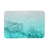 Silver Gray Aqua Aquamarin Ocean Glitzer #1 Badematte (Vorderseite)