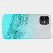 Silver Gray Aqua Aquamarin Ocean Glitzer #1 Case-Mate iPhone Hülle (Rückseite (Horizontal))