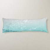 Silver Gray Aqua Teal Ocean Glitter #1 Seitenschläferkissen (Rückseite)