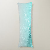 Silver Gray Aqua Teal Ocean Glitter #1 Seitenschläferkissen (Vorderseite Vertikal)