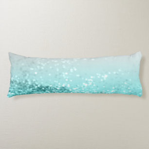 Silver Gray Aqua Teal Ocean Glitter #1 Seitenschläferkissen