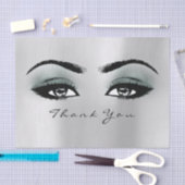 Silver Gray Aquamarin Blush Metallic Danke für Ihr Seidenpapier (Handwerk)