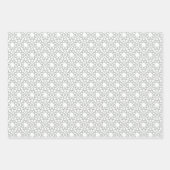 Silver Gray Arabesque Design Geschenkpapier Set (Vorderseite)