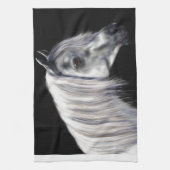 Silver Gray Arabian Horse Geschirrtuch (Vertikal)