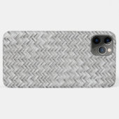Silver Gray Basket Weave Geometric Muster Case-Mate iPhone Hülle (Rückseite (Horizontal))