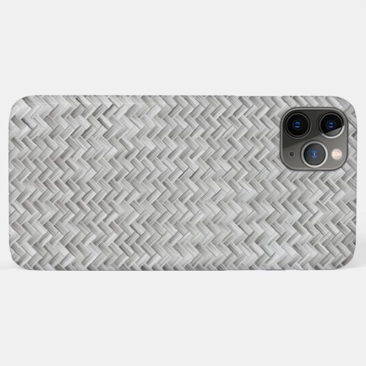 Silver Gray Basket Weave Geometric Muster Case-Mate iPhone Hülle (Rückseite (Horizontal))