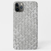 Silver Gray Basket Weave Geometric Muster Case-Mate iPhone Hülle (Rückseite)